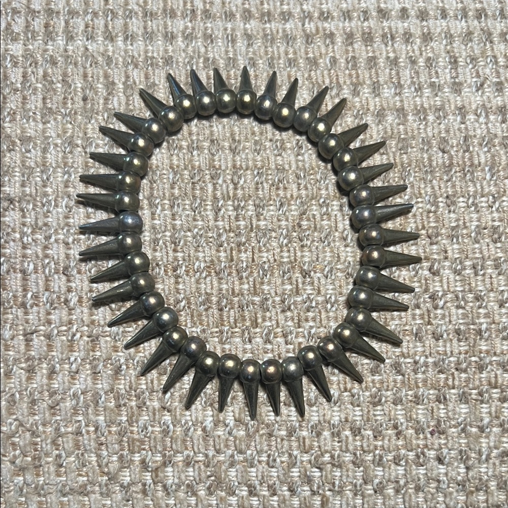 Black Spiked Beaded Bracelet